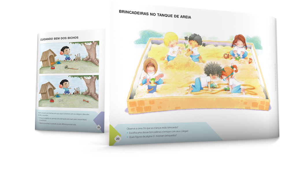 Páginas internas do livro do Projeto Buriti Mirim, seção Novas Brincadeiras