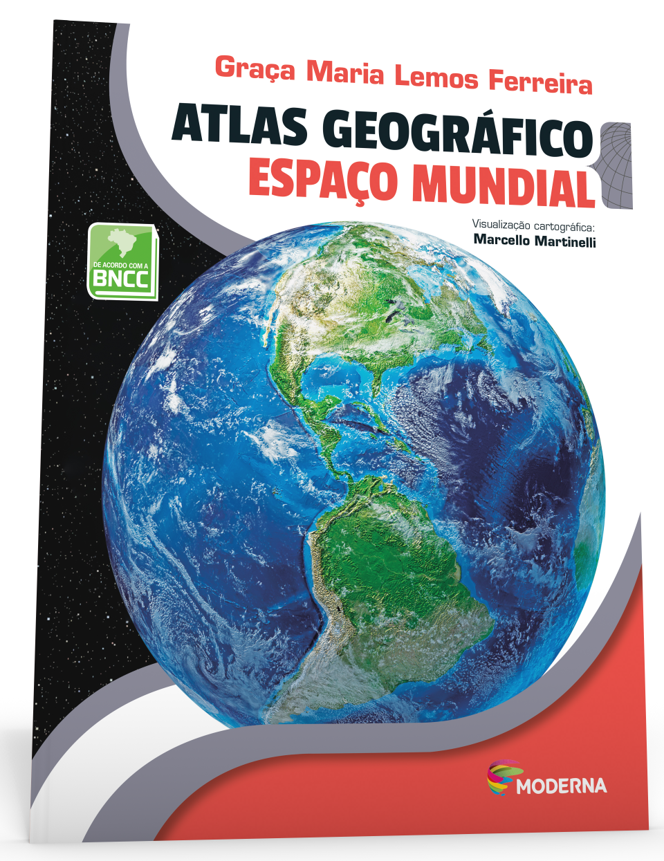Imagem com capa do Atlas Geográfico Espaço Mundial